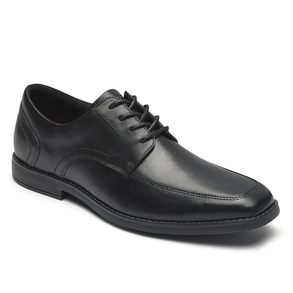 Rockport Oxfords For Mens Black - Slayter Apron Toe - YI3780541